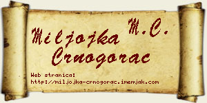 Miljojka Crnogorac vizit kartica